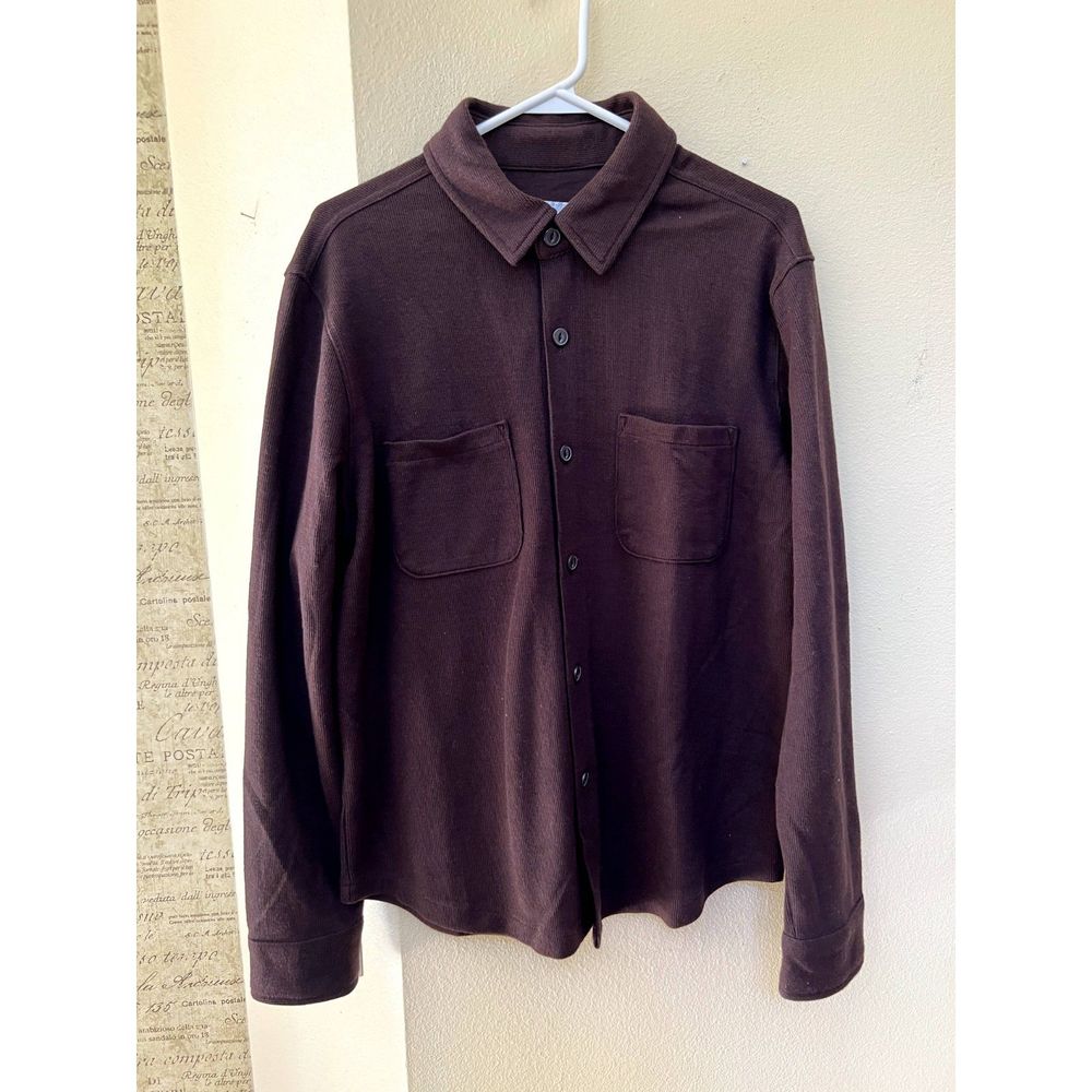 Goodiellow & Co Mens Shirt Jacket, Brown, Size Medium, Relaxed Fit, Unisex